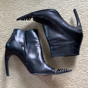 Les Tropeziennes, 37, black leather peep toe,
